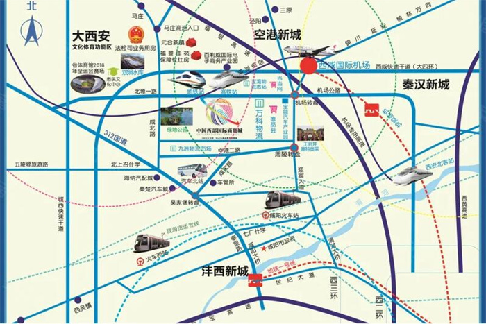 中国西部国际博览城交通路线指南