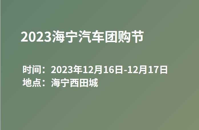 2023海宁汽车团购节  第1张